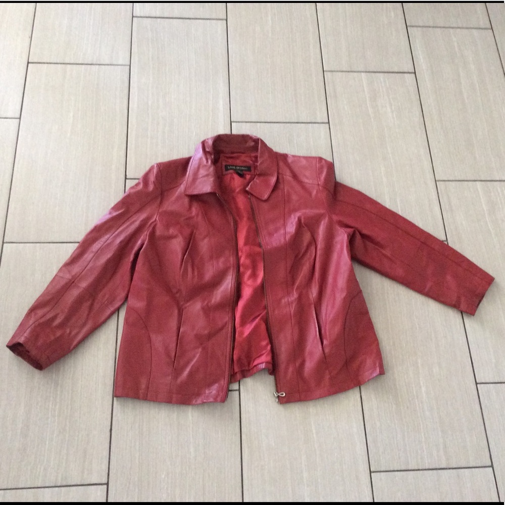 Red Leather Jacket Lane Bryant